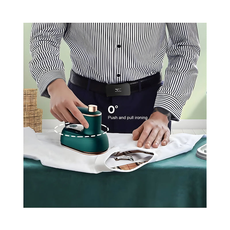 Mini Compact EV Porcelain Gold Electric Iron Effortless Precision With 130°C Constant Temperature For Efficient Dry And Wet Ironing