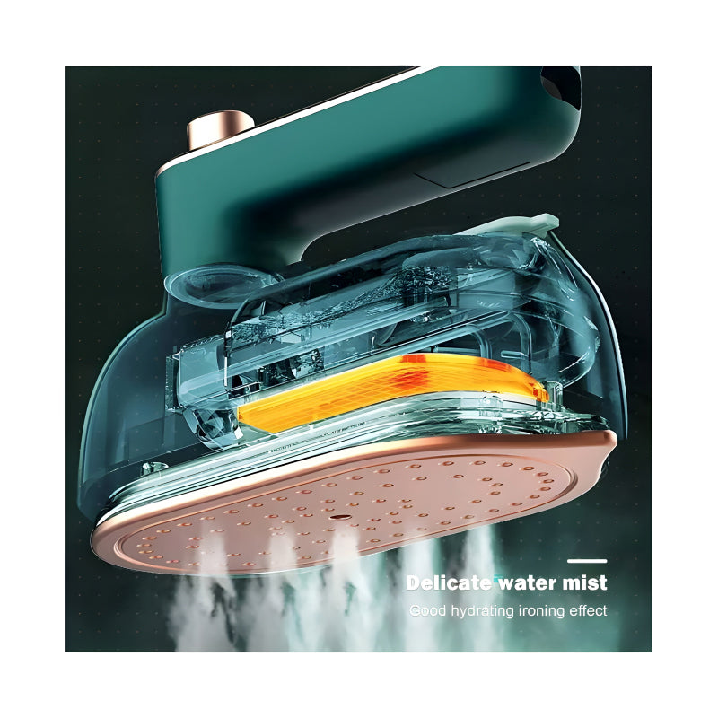 Mini Compact EV Porcelain Gold Electric Iron Effortless Precision With 130°C Constant Temperature For Efficient Dry And Wet Ironing