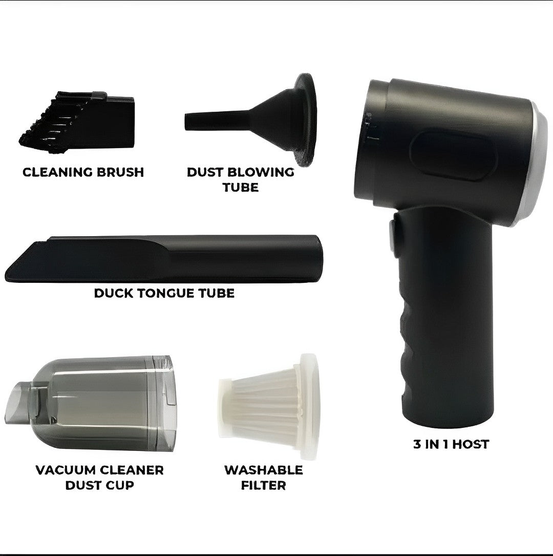 Mini Portable 3 In 1 Powerful Cordless Vacumm Cleaner Duster Blower Air Pump