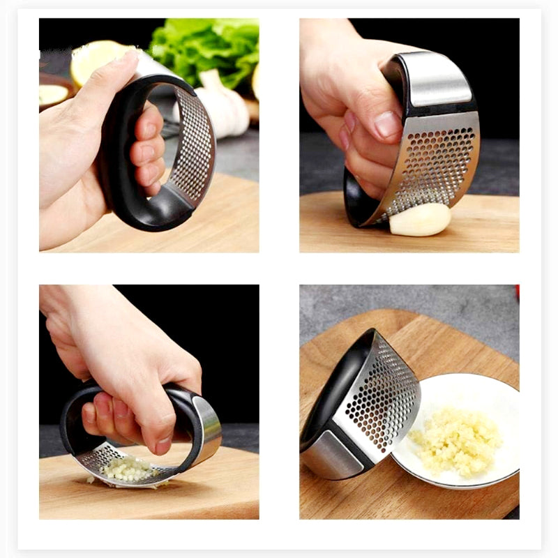 Effortless Stainless Steel Garlic Press Rocker – Ergonomic Garlic Crusher and Mincer