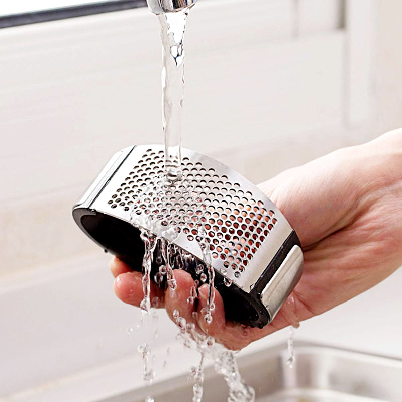 Effortless Stainless Steel Garlic Press Rocker – Ergonomic Garlic Crusher and Mincer