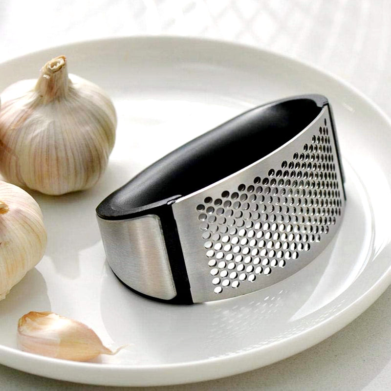 Effortless Stainless Steel Garlic Press Rocker – Ergonomic Garlic Crusher and Mincer