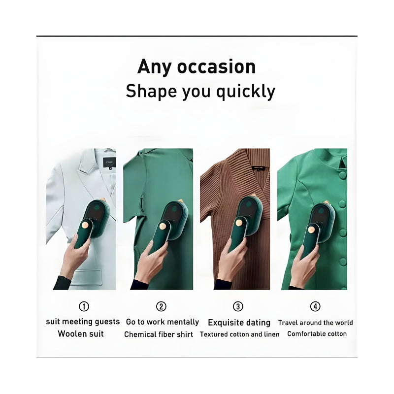 Mini Compact EV Porcelain Gold Electric Iron Effortless Precision With 130°C Constant Temperature For Efficient Dry And Wet Ironing