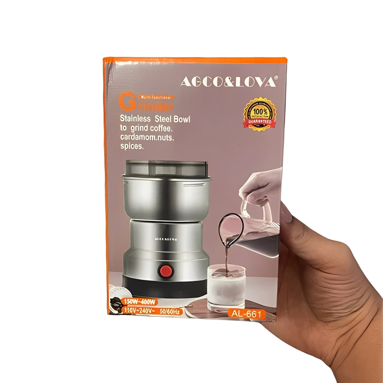 AL-661 Compact Multifunctional 400W Stainless Steel Grinder with 4 Blades