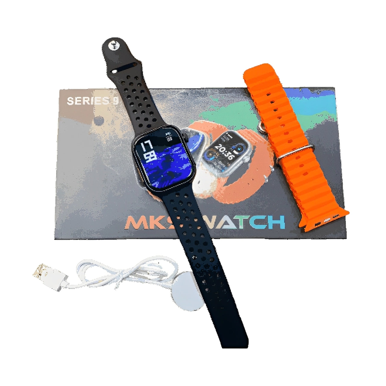 MK9 (Series 9) Ultimate Premium Smartwatch With Stunning 2.5″ Display, Health Tracking, NFC & Wireless Charging