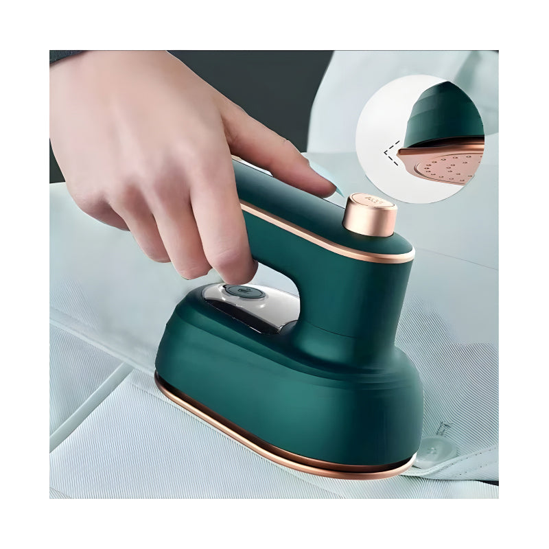 Mini Compact EV Porcelain Gold Electric Iron Effortless Precision With 130°C Constant Temperature For Efficient Dry And Wet Ironing