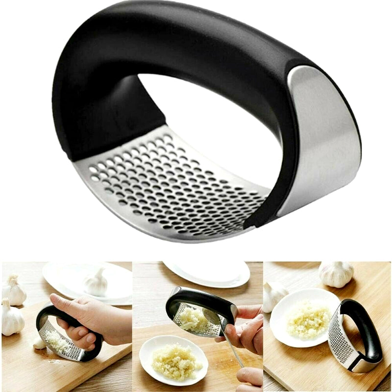 Effortless Stainless Steel Garlic Press Rocker – Ergonomic Garlic Crusher and Mincer