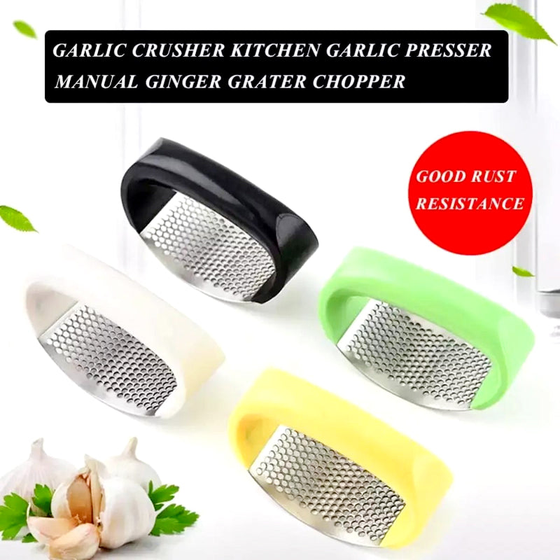 Effortless Stainless Steel Garlic Press Rocker – Ergonomic Garlic Crusher and Mincer