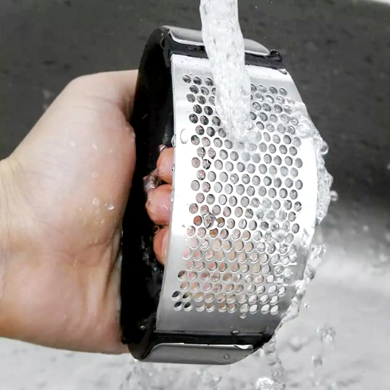 Effortless Stainless Steel Garlic Press Rocker – Ergonomic Garlic Crusher and Mincer