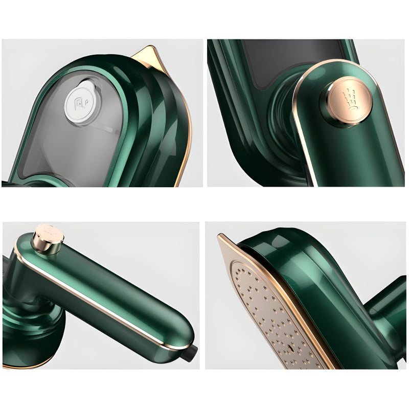 Mini Compact EV Porcelain Gold Electric Iron Effortless Precision With 130°C Constant Temperature For Efficient Dry And Wet Ironing
